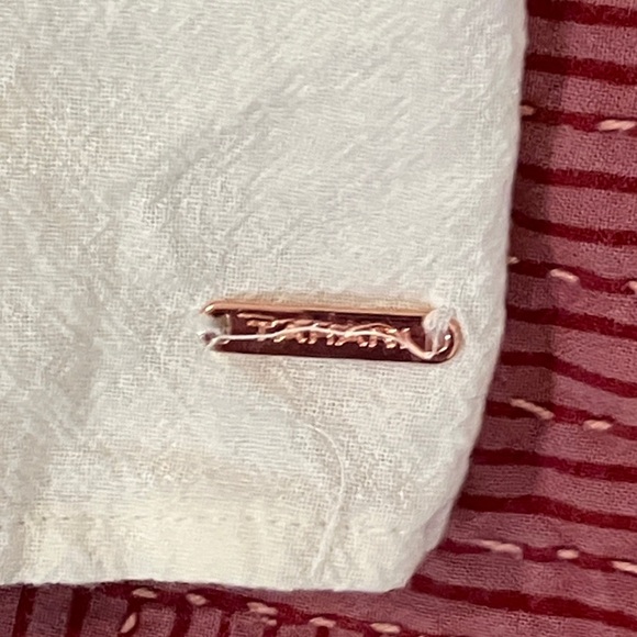 Tahari Girl size 12 yrs lovely Ruffled Kids Blouse top cream / off white cotton - Picture 2 of 12